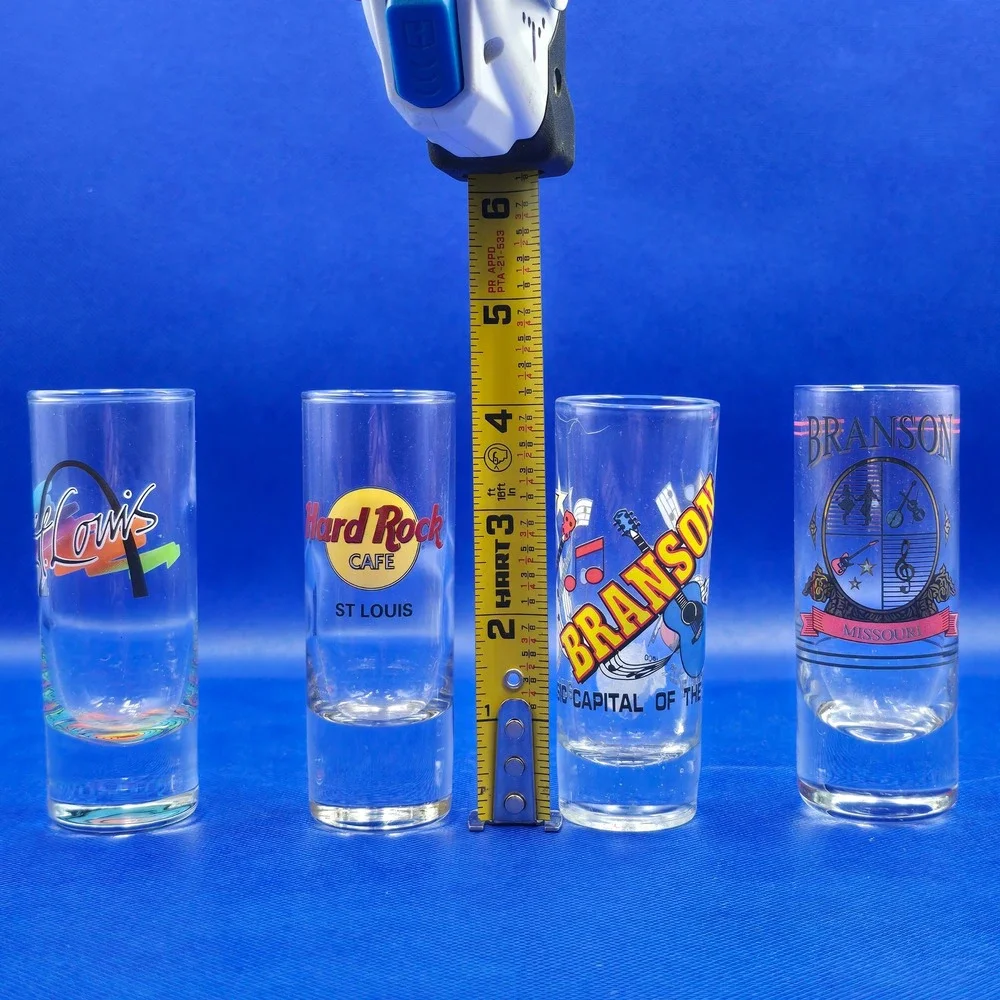 Missouri 4 Souvenir Shot Glasses Hard Rock Cafe St Louis Branson Travel Shooter